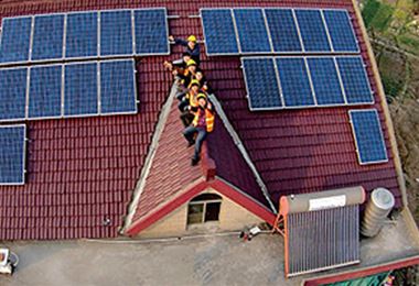 5KW grid-connected roof mounted PV power generation station in Yanqiao, Wuxi